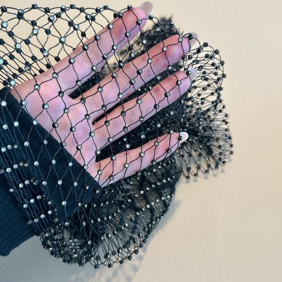 Black Mesh Headscarf P25 - Picture 4 of 5